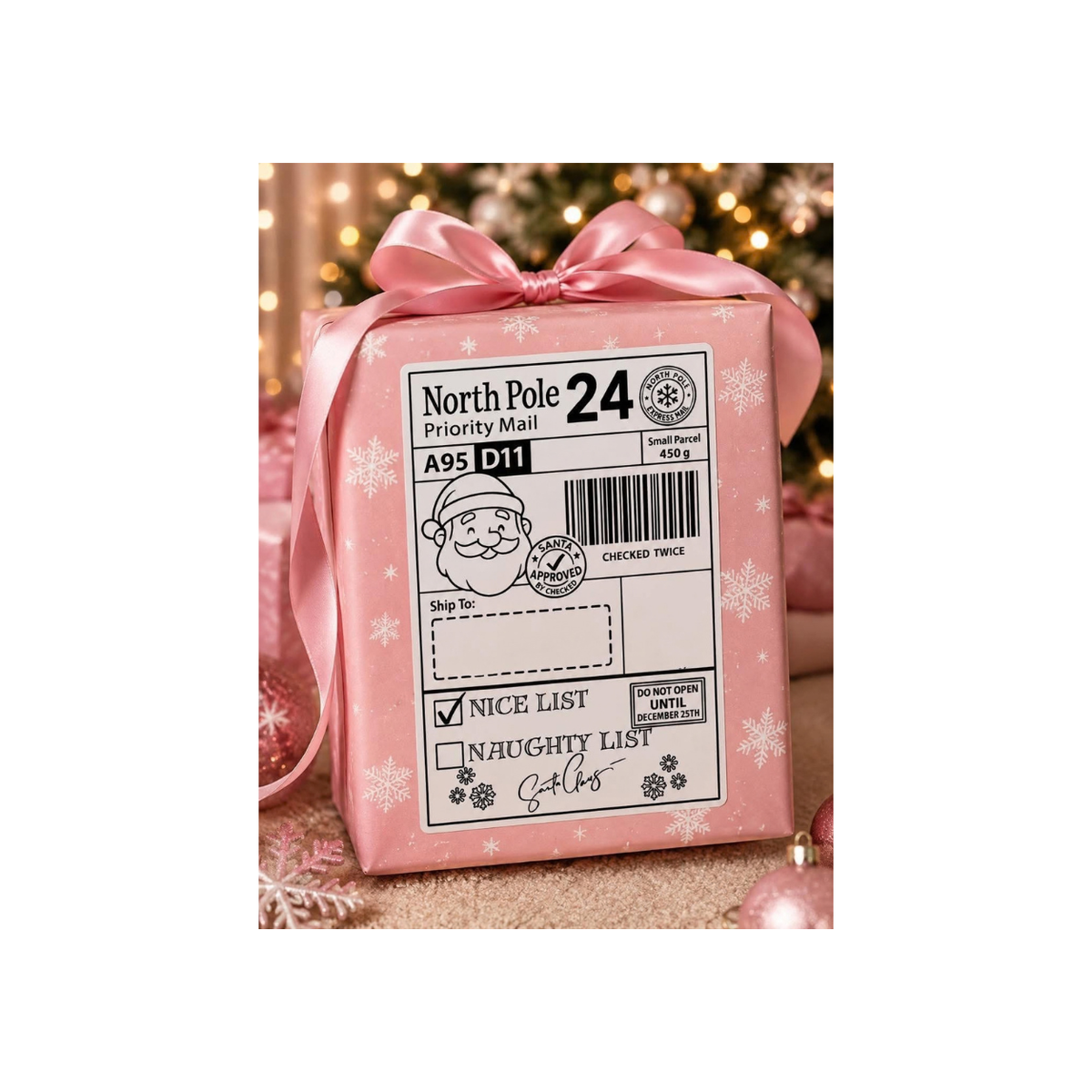 Personalised Christmas Postal labels